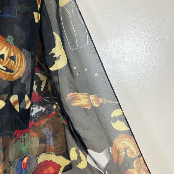 Vintage Halloween Sheer Black Scarf - Picture 5 of 9